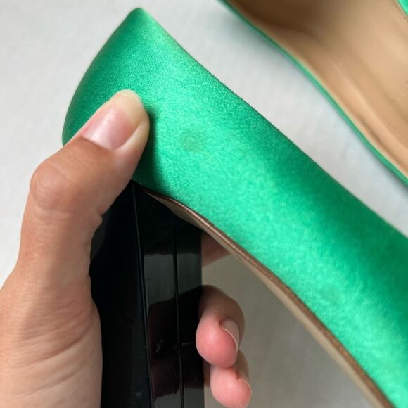 J.Crew Emerald Cap Toe Heels 8 - Picture 7 of 7